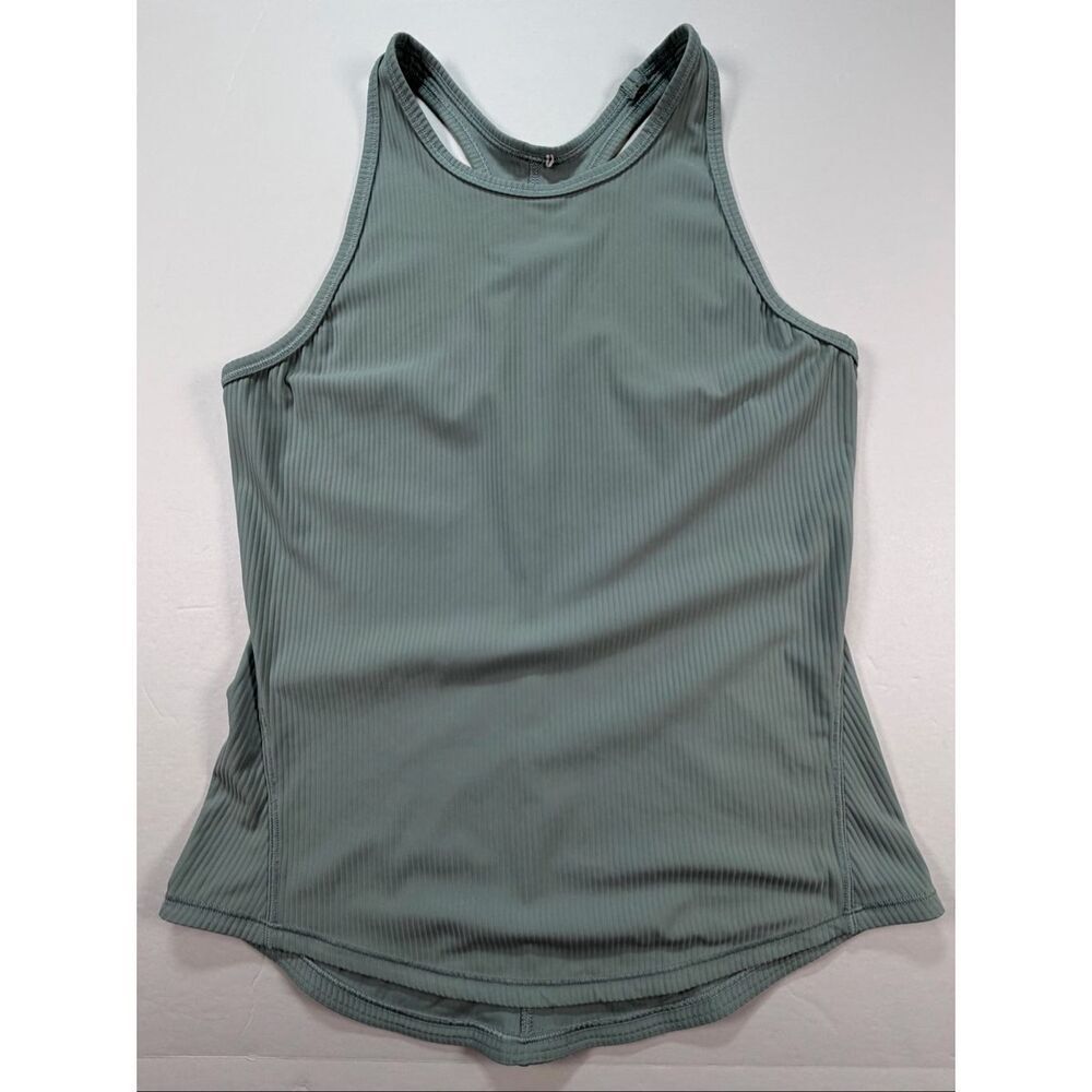 Lululemon Base Pace Ribbed Tank Top Sage Green Racerback Women Size 2 W1DC9S